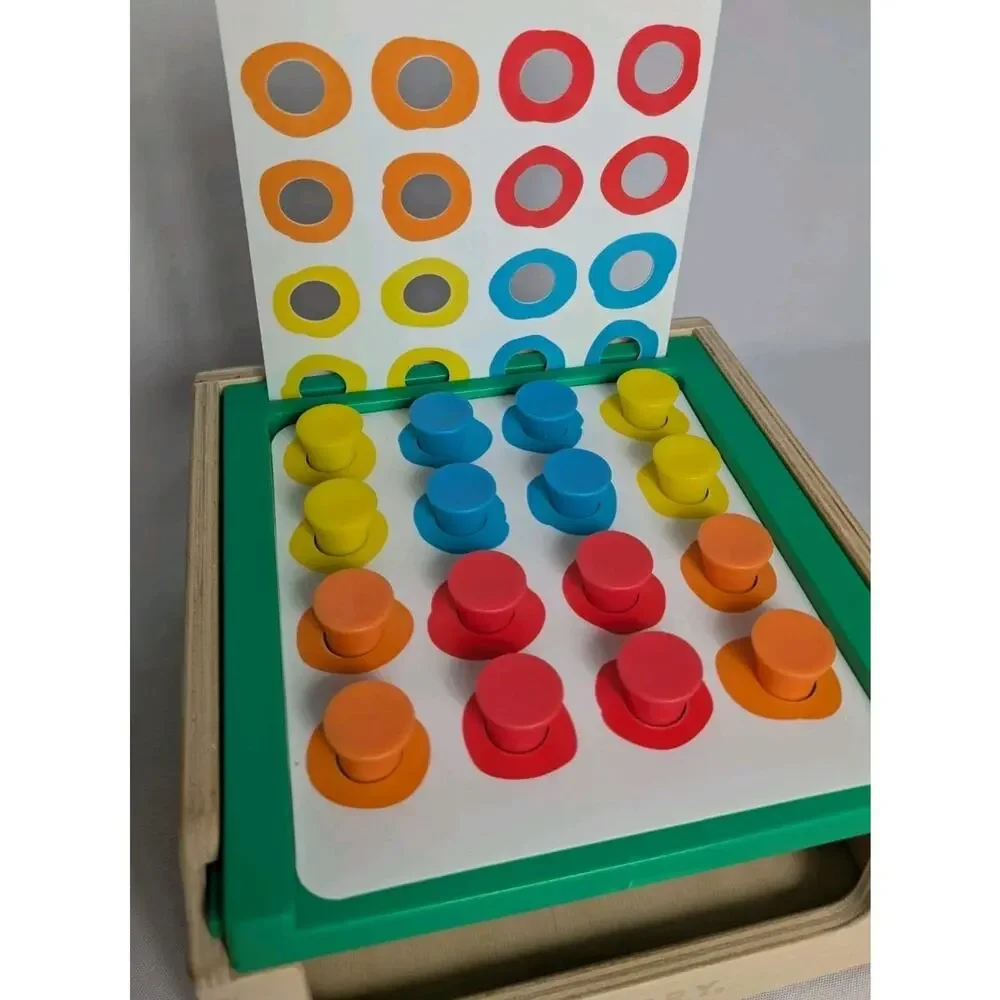 Lovevery Wooden Pounding Peg Toy Mallet Pattern Card Hammering Full Set Complete